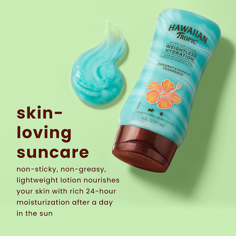 Hawaiian tropic silk hydration ultra light after sun lotion coconut & papaya 180ml, , medium image number null