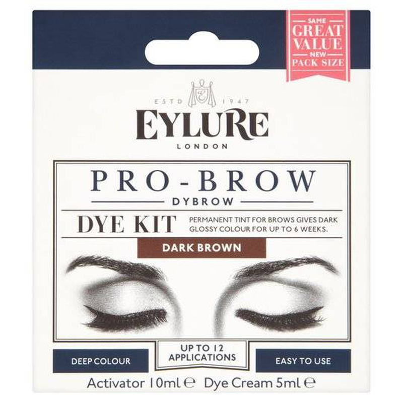Eylure lash tint dye kit, permanent tint for lashes dark brown, , medium image number null