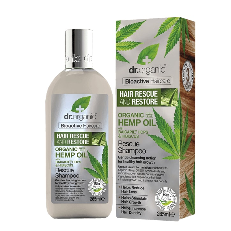Dr organic hemp oil rescue & restore shampoo 265ml-null