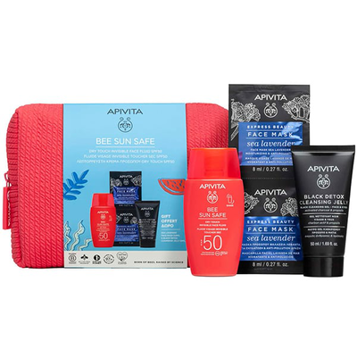 Apivita bee sun safe dry touch invisible face fluid SPF50 50ml promo pouch 25, , medium