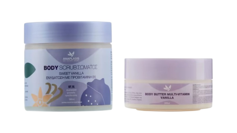 Anaplasis vanilla duo body scrub 380ml & body butter 200ml, , medium-null
