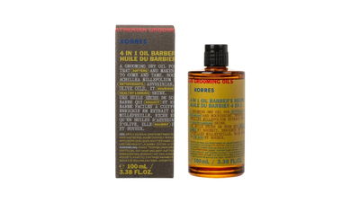 Korres athenian grooming 4 in 1 oil barber's recipe 100ml, , medium