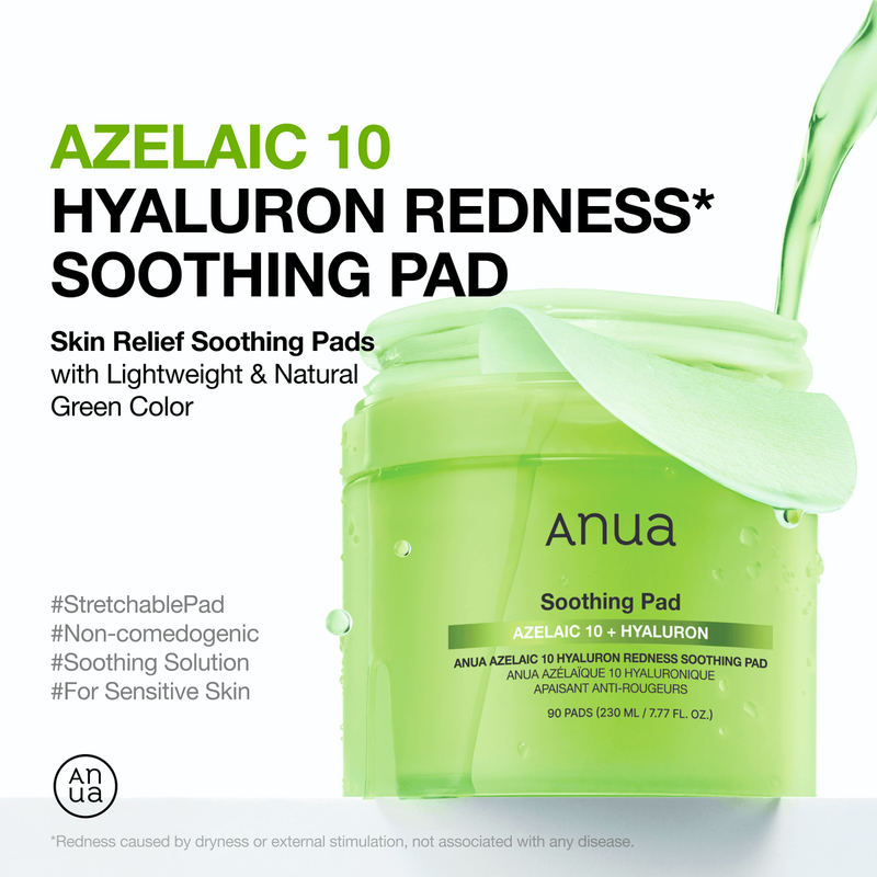 Anua azelaic 10 hyaluron redness soothing pad 90ea 230ml, , medium-null
