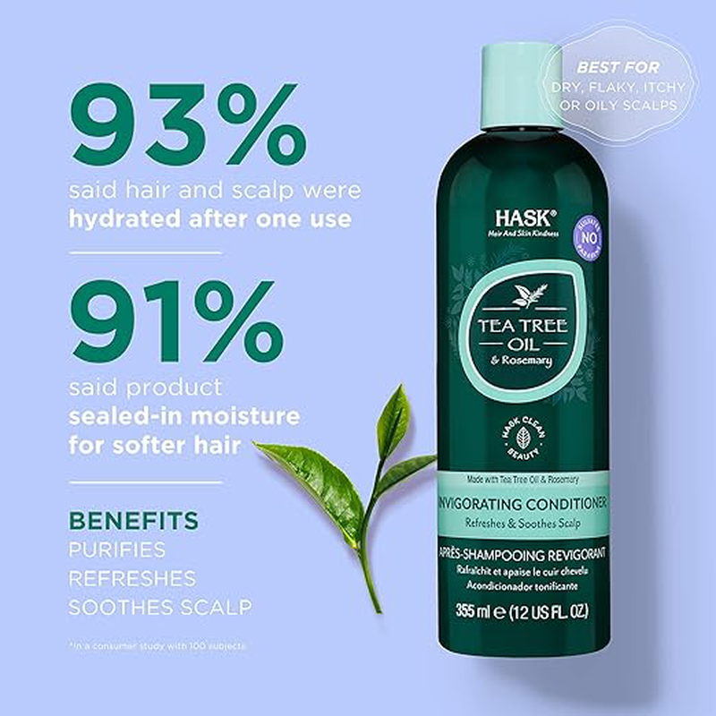 Product image: Hask tea tree & rosemary conditioner x 355ml-null