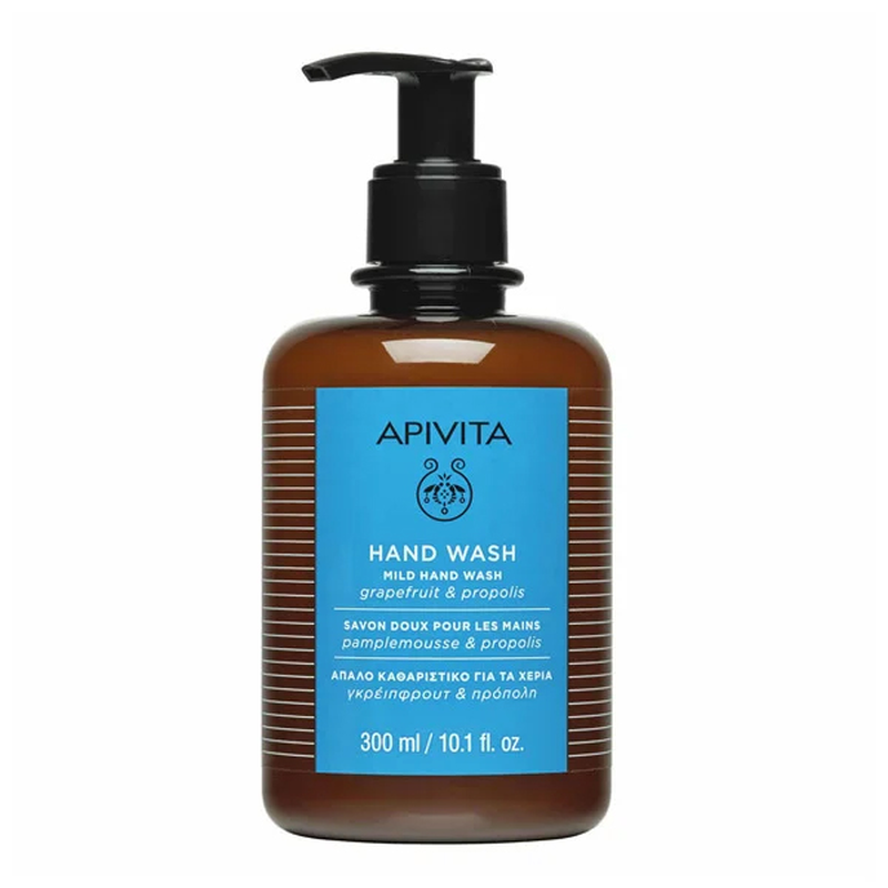 Apivita mild pomelo & propolis 1 hand wash 300ml, , medium-null
