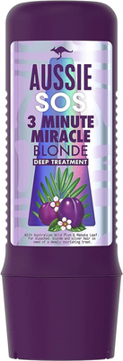 Aussie sos 3 minute miracle treatment blonde 225ml, , medium