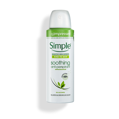 Simple soothing anti-perspirant aerosol 125m, , medium