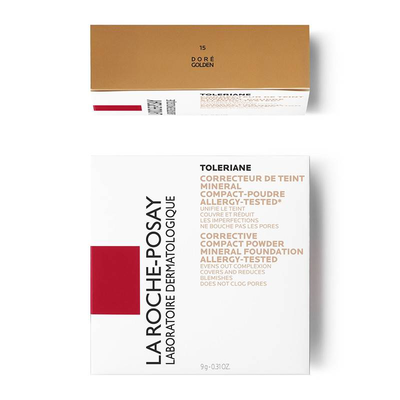 La roche-posay toleriane corrective compact powder SPF25, mineral foundation. Allergy- tested 15 golden 9.5g, , medium