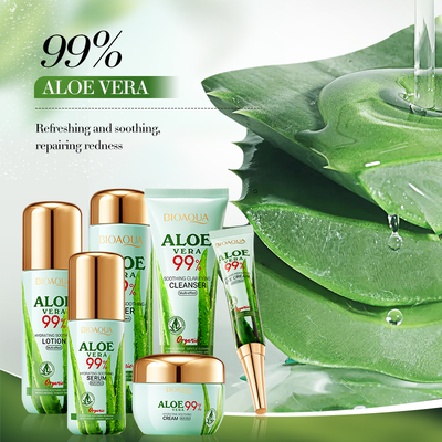 Bioaqua aloe vera 99% moisturizing skincare set, , medium