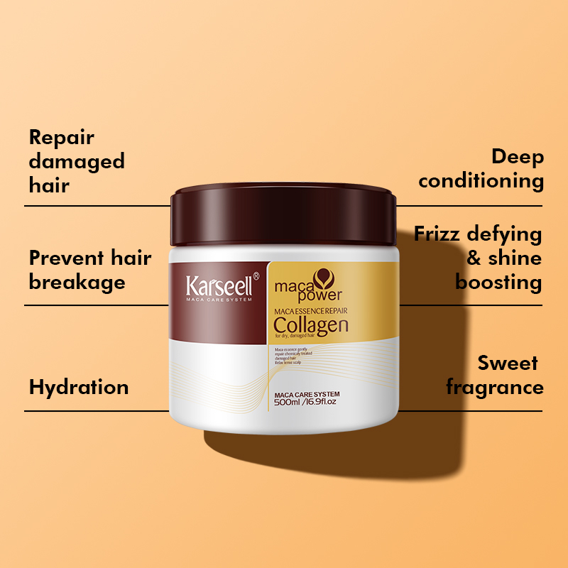 Karseell maca Essence repair collagen hair mask for dry and damaged hair, 100ml, , medium-null