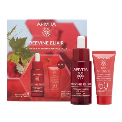 Apivita promo set beevine elixir lift serum 30ml & anti-spot cream 15ml, , medium