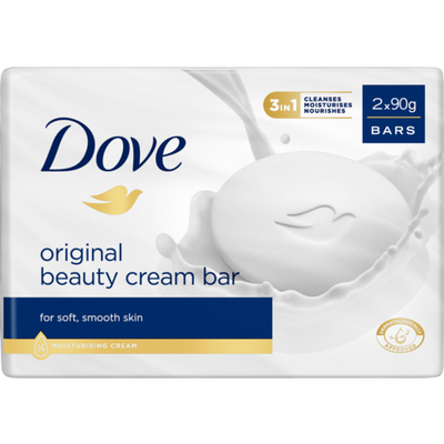 Dove soap original 2x90g, , medium