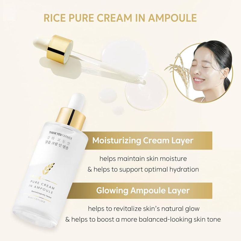 Thank you farmer rice pure cream in ampoule 50ml-null