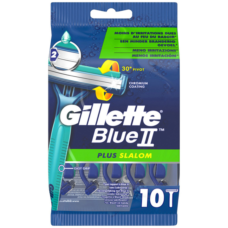 Product image: Gillette blue II plus slalom sensitive skin ξυραφάκια μιας χρήσης 10 τμχ, , medium-null