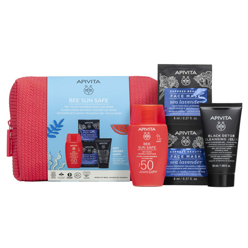 Product image: Apivita bee sun safe dry touch invisible face fluid SPF50 50ml promo pouch 25-null