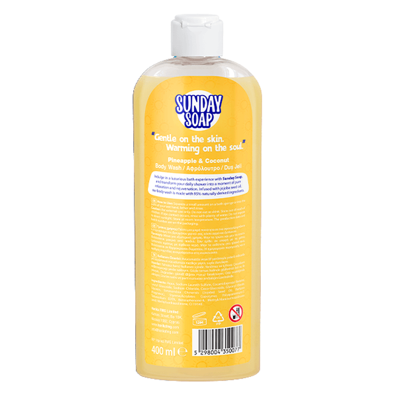 Pineapple & coconut body wash (essentials collection)-null