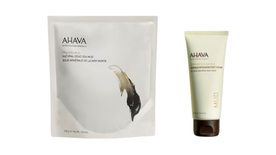 Ahava dermud intensive foot cream 100ml & natural dead sea mud 400gr, , medium