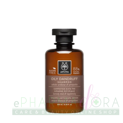 Apivita oily dandruff white willow & propolis shampoo x 250ml, , medium