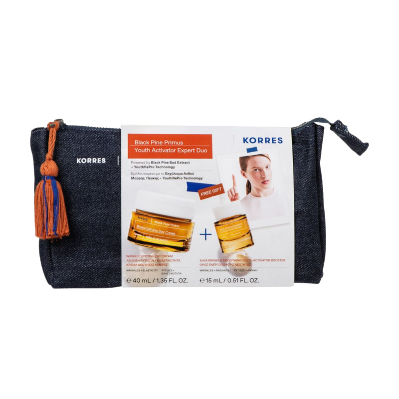 Korres black pine primus youth activator 40ml day cream + 15ml free activator booster gift set-null
