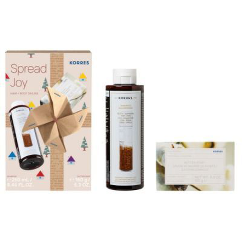Product image: Korres spread joy shampoo for thin and fine hair 250ml & butter soap 150g-null