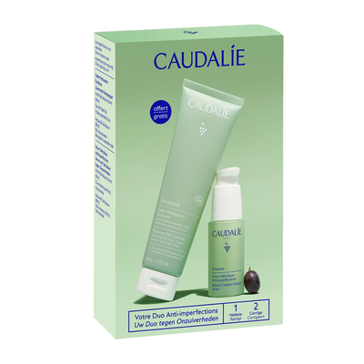 Caudalie promo vinopure blemish control salicylic serum, 30ml & gift vinopure purifying gel cleanser, 150ml, 1set, , medium