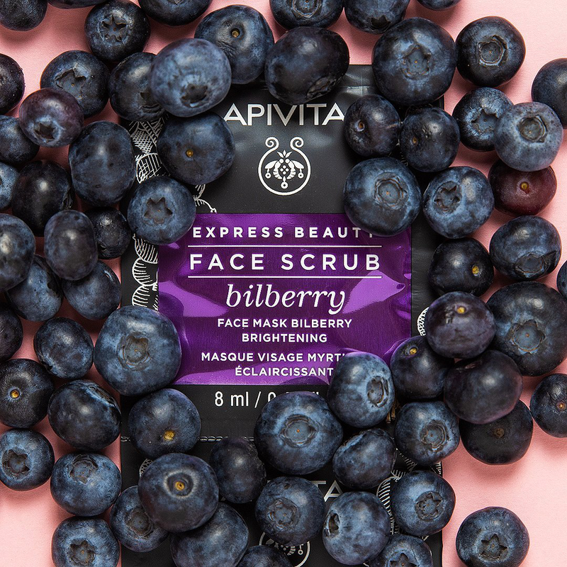 Product image: Apivita express beauty brightening face scrub with bilberry x 2x8ml-null