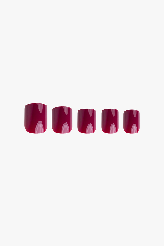 Wine red square nails (24 pcs), , medium image number null