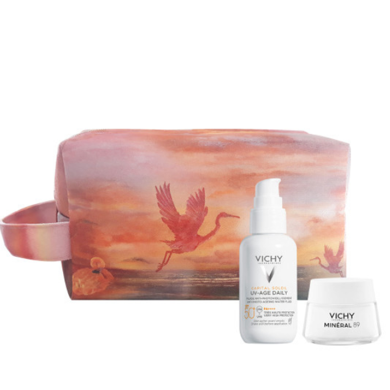 Vichy capital soleil uv-age daily SPF50+ x 40ml + mineral 89 cream x 15ml + bag image number null