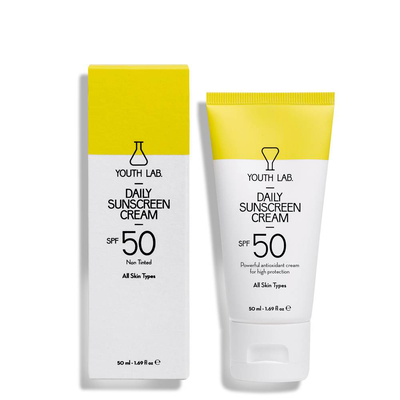 Youth lab daily sunscreen cream SPF 50, non-tinted for all skin types 50ml, , medium