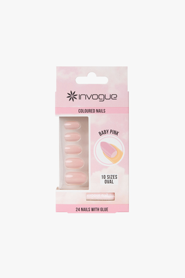 Baby pink oval nails (24 pcs)