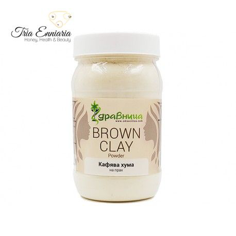 Natural brown clay, powder, 380 g, zdravnitsa, , medium image number null