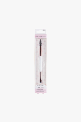White & gold brow duo brush, , medium