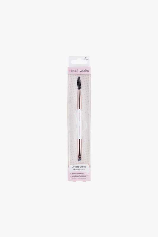 Product image: White & gold brow duo brush, , medium-null