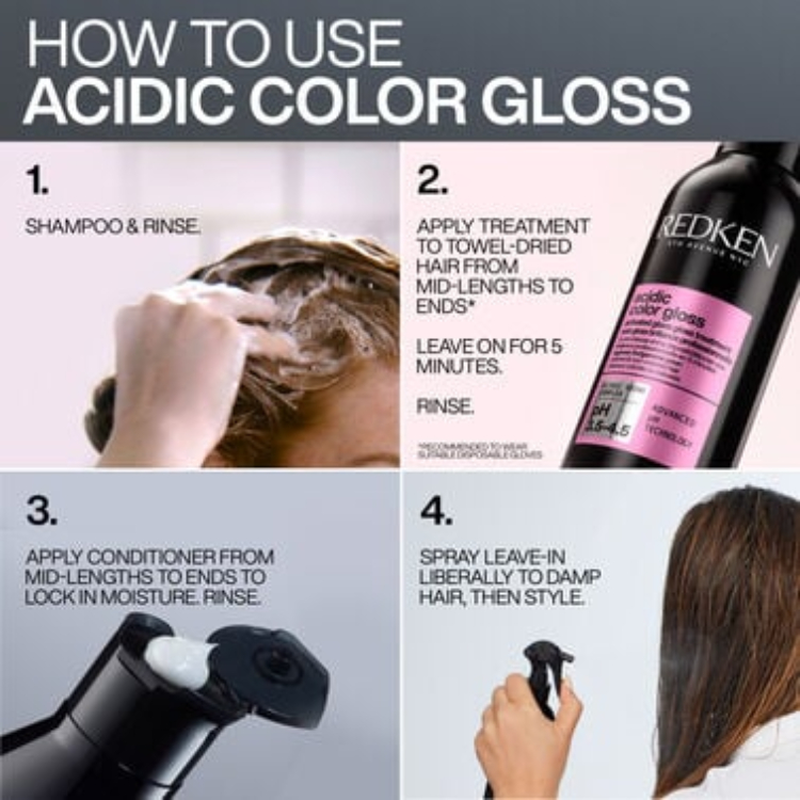 Redken acidic color gloss &sigma;&epsilon;&tau; - &sigma;&alpha;&mu;&pi;&omicron;&upsilon;ά&nu;, conditioner &kappa;&alpha;&iota; spray-care, 2 х 300 +, , medium-null
