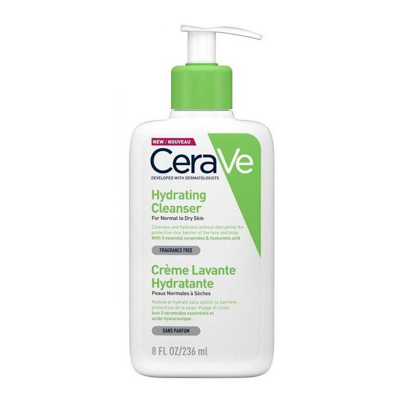 Cerave hydrating facial cleanser normal to dry skin 236ml, , medium image number null