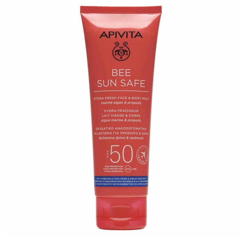 Product image: Apivita bee sun safe hydra fresh face & body milk SPF50 x 100ml - travel size-null