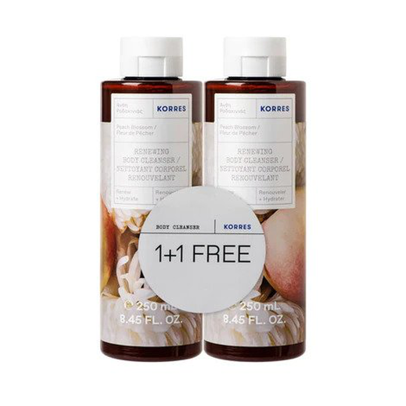 Korres peach blossom body cleanser 250ml 1+1-null