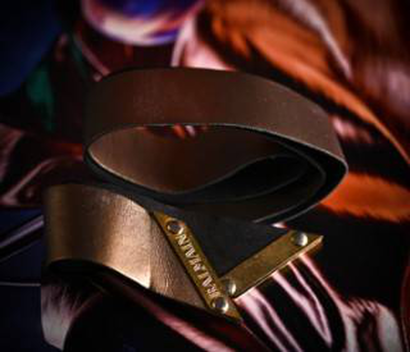 Balmain Genuine leather headband bronze, , medium image number null