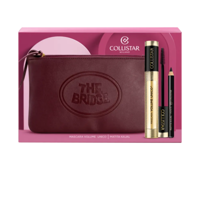 Collistar mascara volume unico black + kajal pencil set bag, , medium