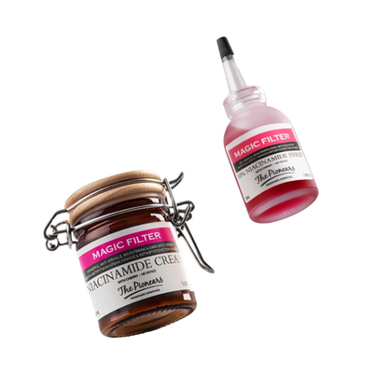 The pionears magic filter duo &ndash; anti-wrinkle brightening cream & syrup for dark spots, , medium-null