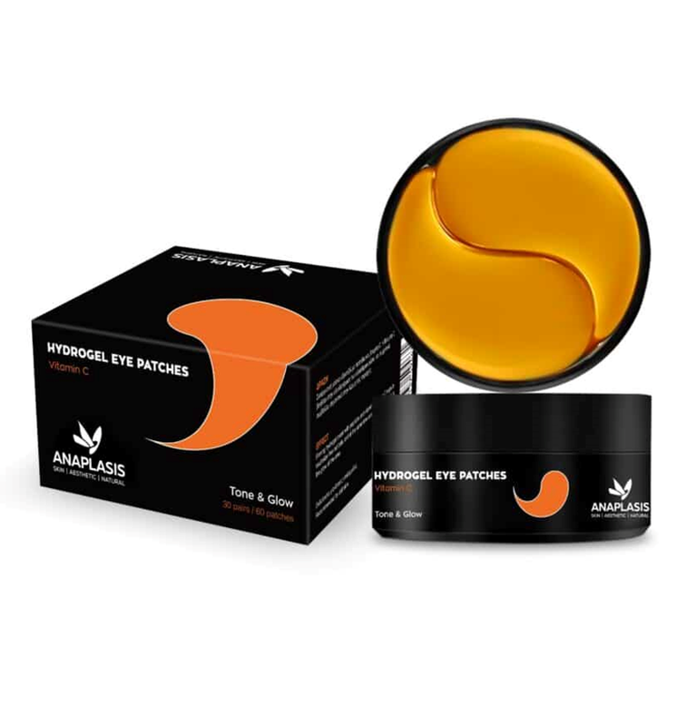 Anaplasis hydrogel eye patches vitamin c tone & glow orange x 30 pairs, , medium image number null