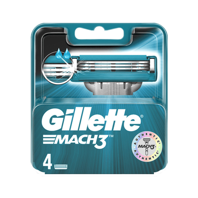 Gillette mach 3 ανταλλακτικές κεφαλές 4τμχ, , medium