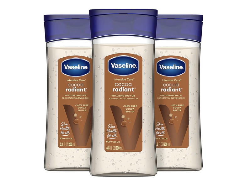Vaseline intensive care cocoa radiant  for glowing skin body gel oil made with pure cocoa butter + replenishing oils-null