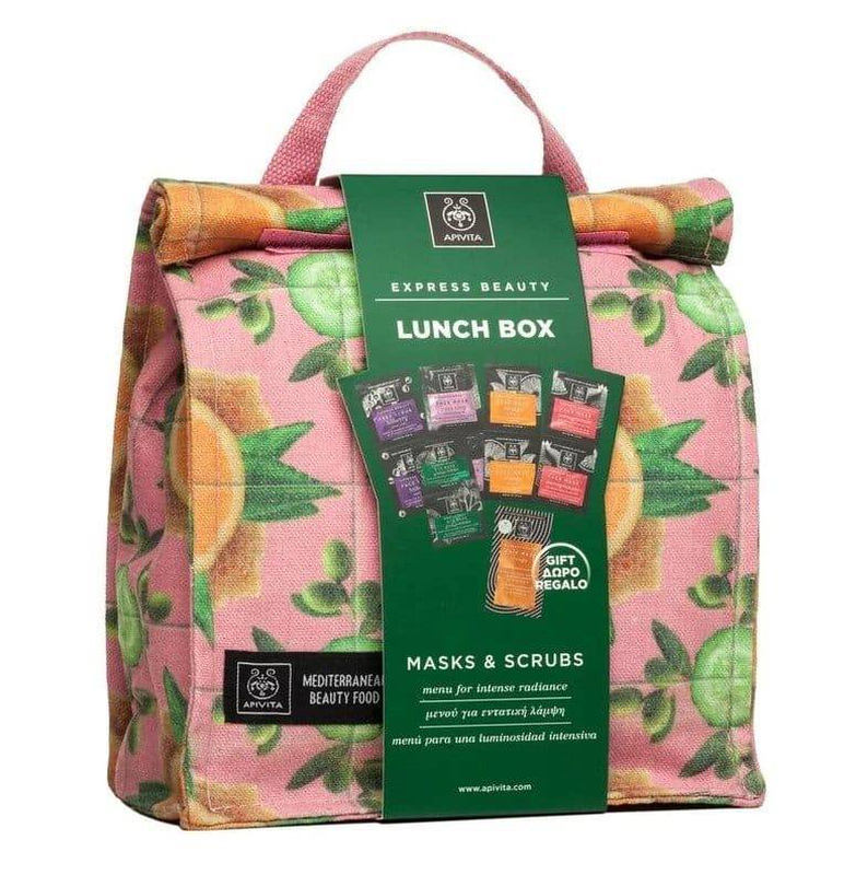 Apivita express beauty lunch box masks & scrubs menu for intense radiance, , medium-null