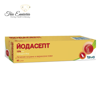 For wounds and burns-iodasept 10% οintment, 90 g teva