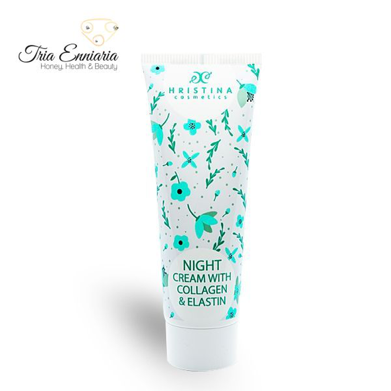 Night cream with collagen and elastin, 100 ml, hristina, , medium-null