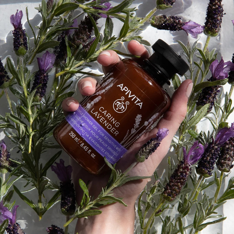 Apivita caring lavender Gentle shower gel for sensitive skin x 250ml-null