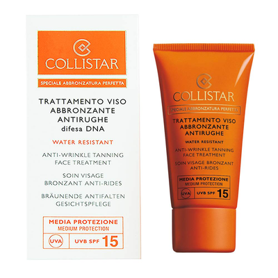 Collistar anti wrinkle tanning face treatment SPF15 50ml, , medium