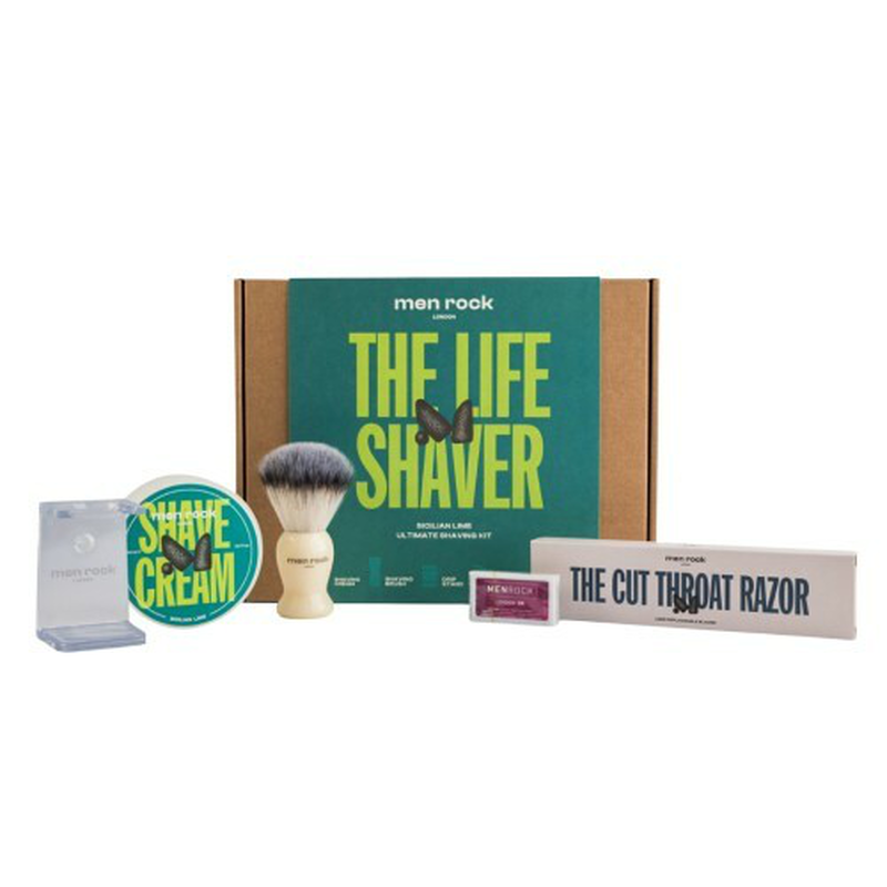 Sicilian lime throat razor shaving set, , medium-null