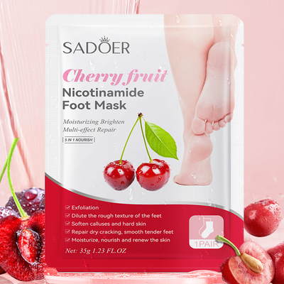 Sadoer μάσκα ποδιών με κεράσι & νιασιναμίδη, , medium